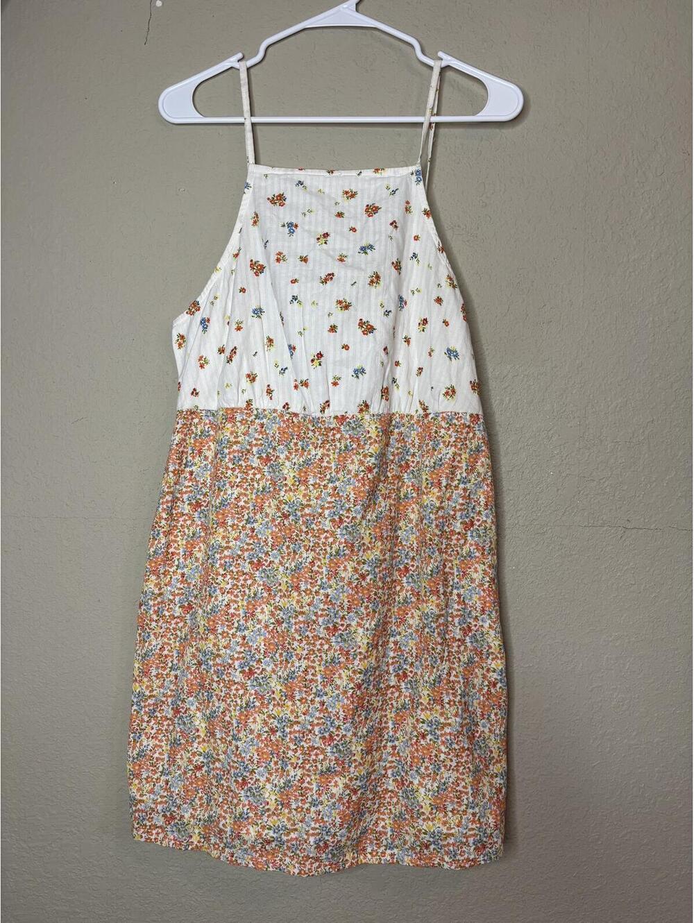 American Eagle Floral Spaghetti Strap Mini Dress Size L